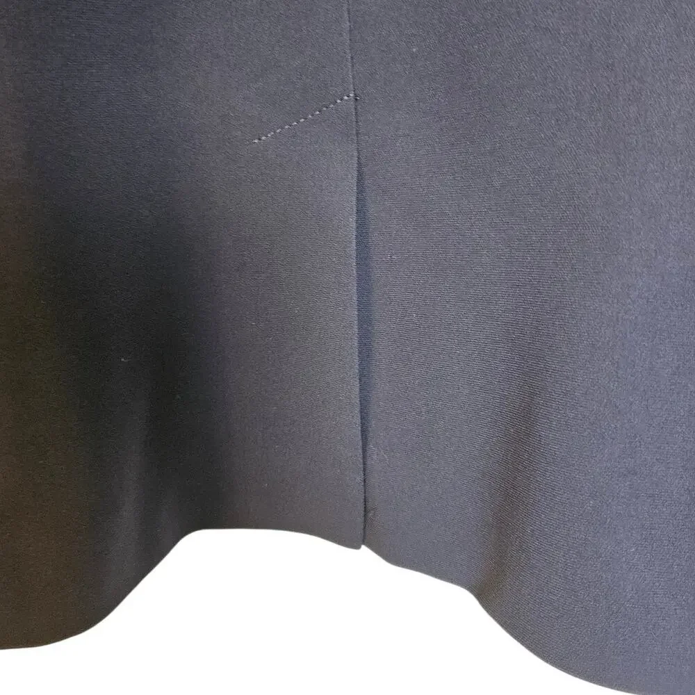 Max Mara Studio Navy Blue Single-Breasted Preppy Dark Academia Blazer Jacket